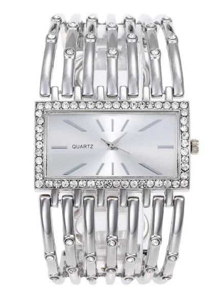 KissICON Silver 💋 UTHAI W24 Women's Quartz Watch - Stainless