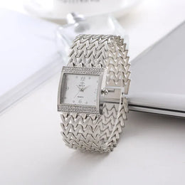 KissICON Silver UTHAI W32 Women's Fashion Quartz Watch - Diamond