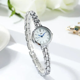 KissICON Silver white KissIcon UTHAI W103 Women Fashion Quartz Minimalist Gift