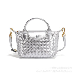 KissICON Silver Woven Small Jiaozi Texture Popular Advanced Shoulder