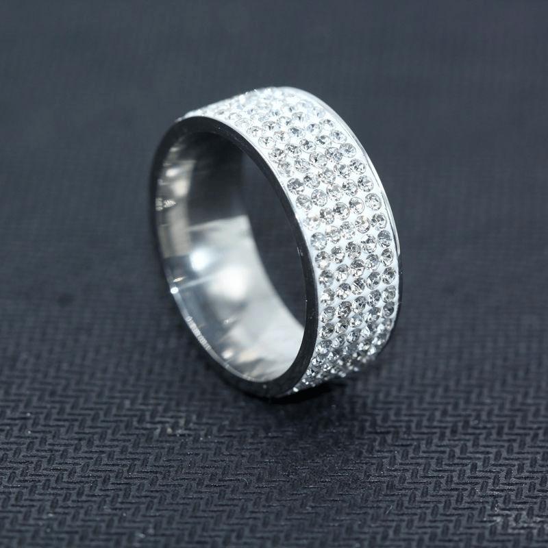 KissICON Silver Zircon Ring – Men Durable Stainless