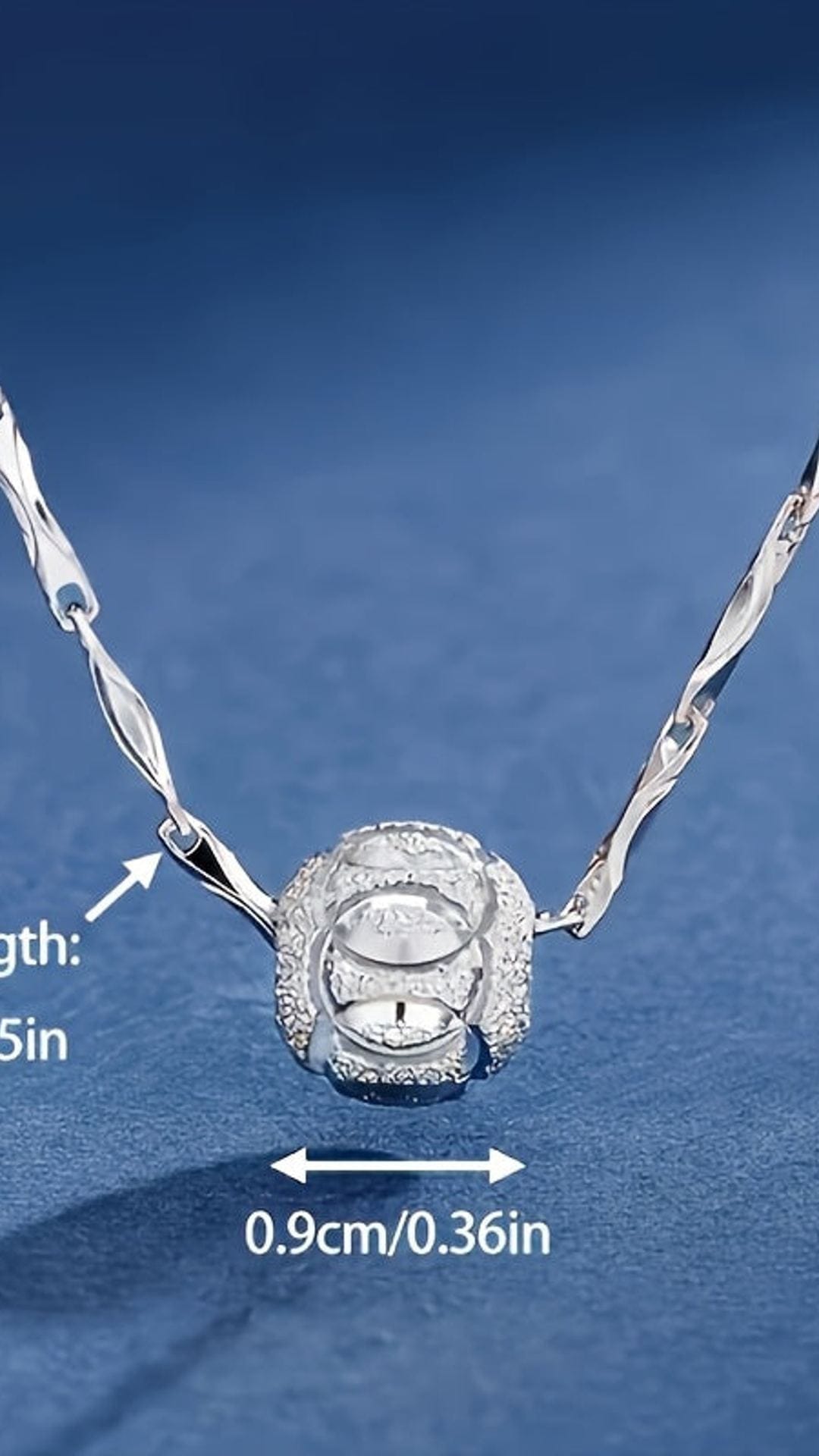 jkthpu-45 (Silvery) KissIcon S925 Lucky Bead Silver Necklace Birthstone - Luxe