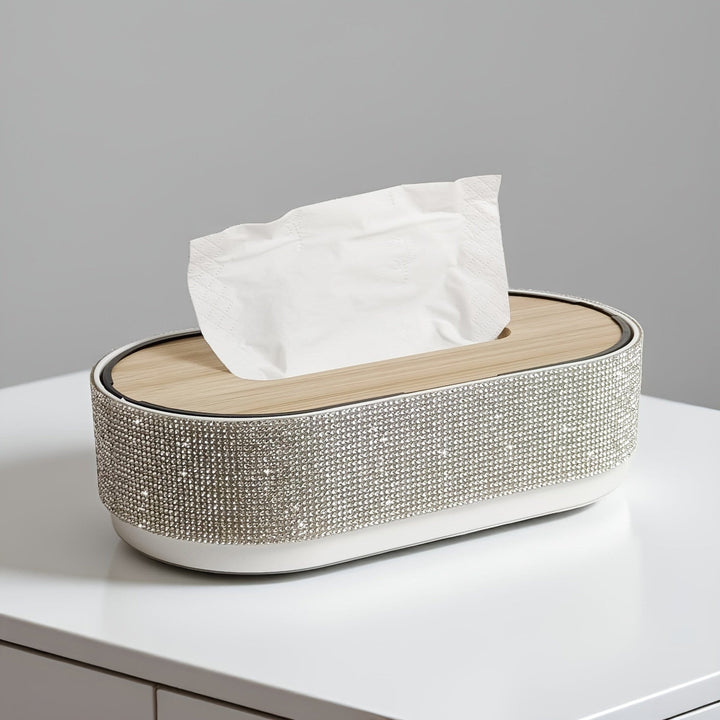 Sparkling Rhinestone Bling Handcrafted Tissue Box – Gift