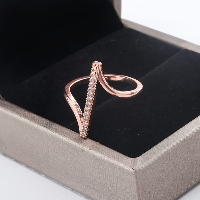 KissICON Simple 925 Silver Plated Ring for Women Fashion Geometric Line Jewelry Sterling Silver Jewelry Couple Ring Engagement Jewelry