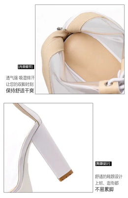 KissICON Size 42 Sexy Transparent PVC Platform Casual Boots