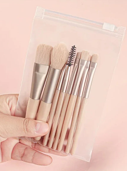 KissICON Skin-A KissIcon Travel Makeup Brush Set 8Pcs with Bag