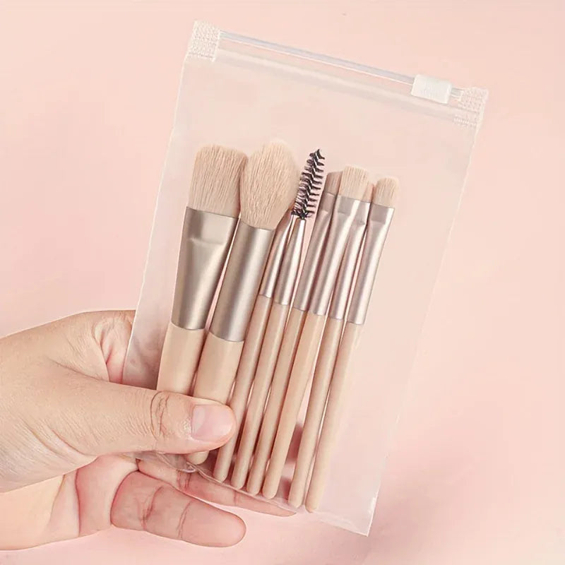 KissICON Skin-A KissIcon Travel Makeup Brush Set 8Pcs with Bag