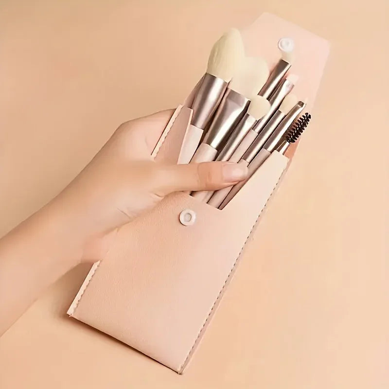KissICON Skin-B KissIcon Travel Makeup Brush Set 8Pcs with Bag