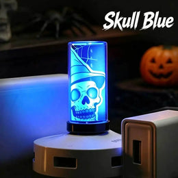 KissICON skull blue Halloween DecorAITHEA Led Glass Light  Usb Night Light Bulb Touch Dimming Usb Night Light For Car Interior Bedroom Home Decor