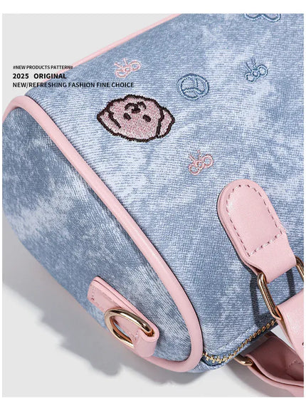 KissICON SKY BLUE / (20cm<Max Length<30cm) Dusty Dawn Pink Pillow Women's Denim Multi-way