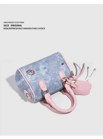 KissICON SKY BLUE / (20cm<Max Length<30cm) Dusty Dawn Pink Pillow Women's Denim Multi-way