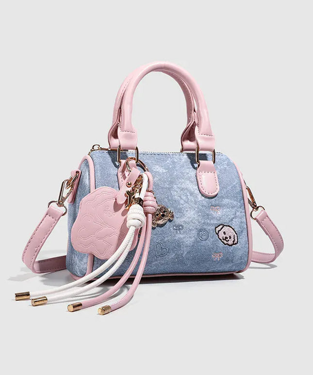 KissICON SKY BLUE / (20cm<Max Length<30cm) Dusty Dawn Pink Pillow Women's Denim Multi-way