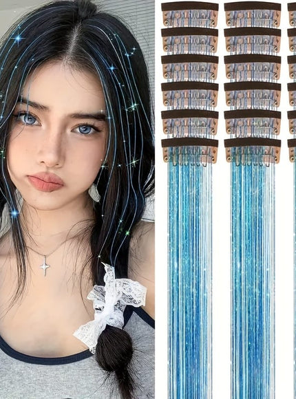 KissICON Sky Blue / 20inch KissIcon 18Pcs Hair Clips 20Inch - Heat Resistant