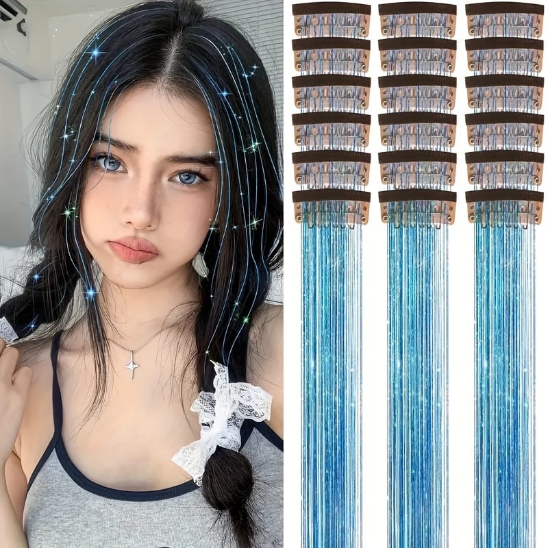 KissICON Sky Blue / 20inch KissIcon 18Pcs Hair Clips 20Inch - Heat Resistant