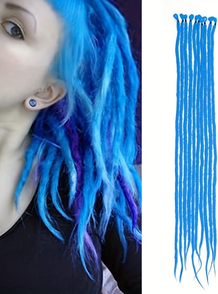 KissICON Sky Blue / 26inch KissIcon Handmade Crochet Yarn Wigs - Rastafarian Style