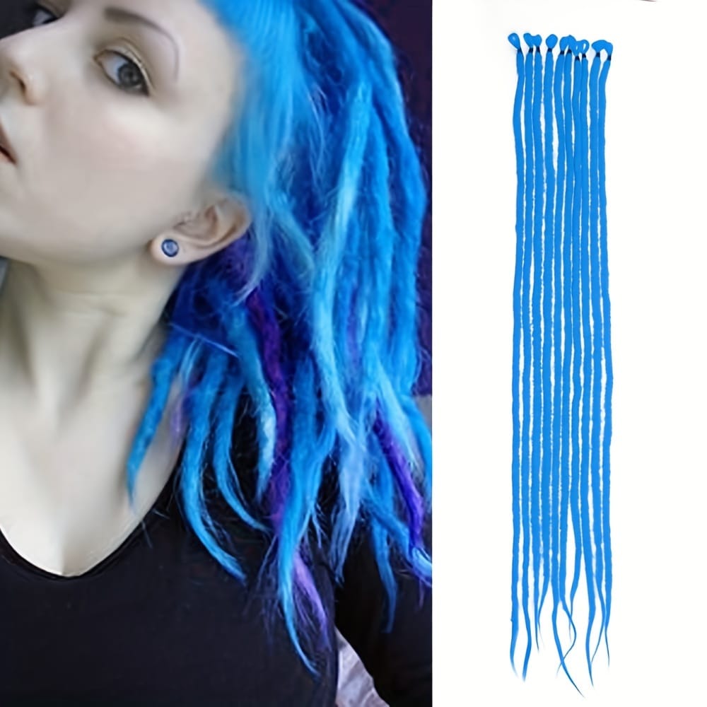 KissICON Sky Blue / 26inch KissIcon Handmade Crochet Yarn Wigs - Rastafarian Style