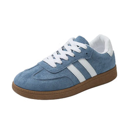 Dropshipman SKY BLUE / 40 Women Tennis Sneakers Flats Ladies Fashion Mixed Colors Lace-up Vulcanized Shoes Spring Autumn Woman Outdoor Trainers Footwear