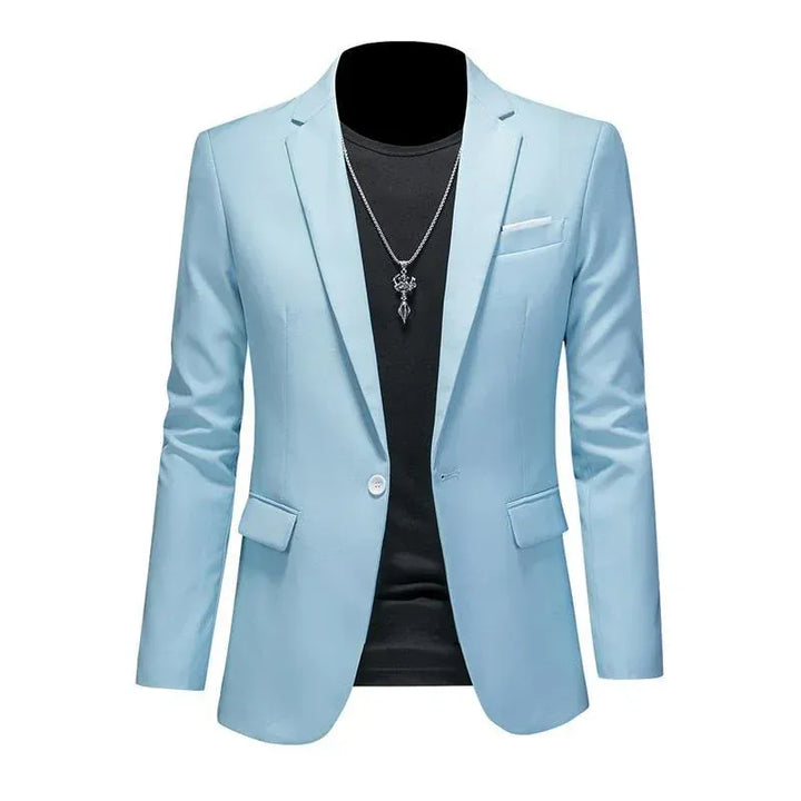 Luxury Mens Blazer Solid Color Casual Business Wedding
