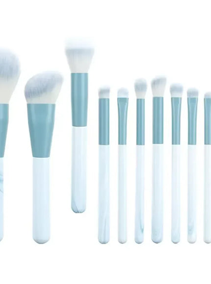 KissICON SKY BLUE KissIcon 13 Piece Makeup Brushes Set - Soft