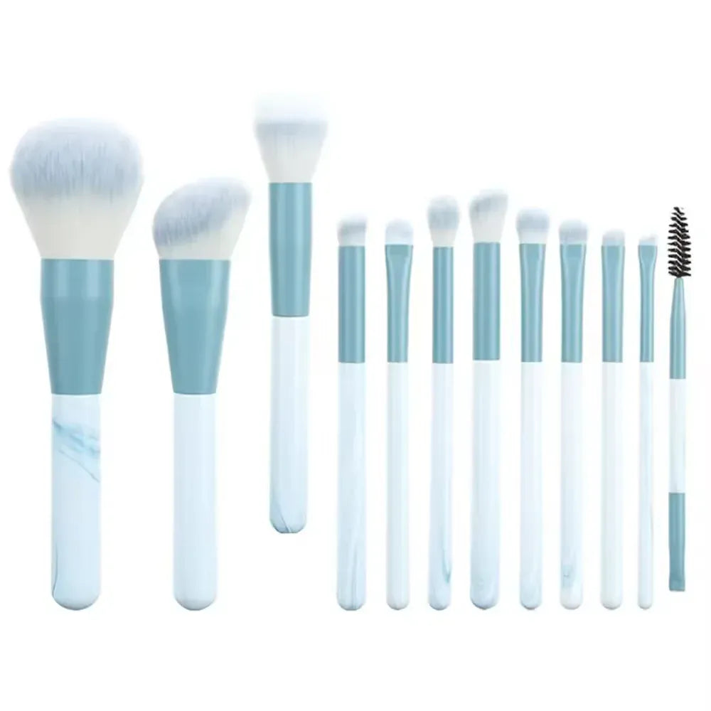 KissICON SKY BLUE KissIcon 13 Piece Makeup Brushes Set - Soft