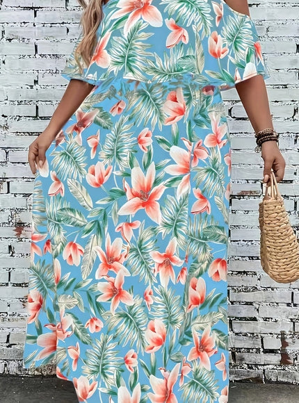 jkthpu-45 Sky Blue / UK Size 16 Chic Plus Size Dresses Style Beyond Limits