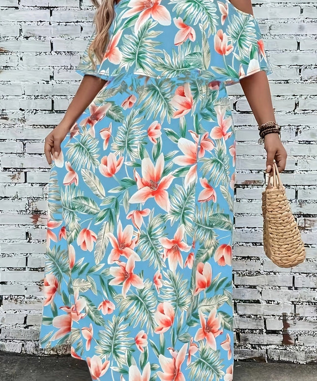 jkthpu-45 Sky Blue / UK Size 16 Chic Plus Size Dresses Style Beyond Limits