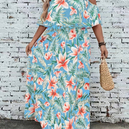 jkthpu-45 Sky Blue / UK Size 22 Chic Plus Size Dresses Style Beyond Limits