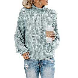 Dropshipman Sky blue / XXXL Women's S-3XL Plus  Size New sweater knitted sweater  foreign trade women's clothing plus size women clothing  plus size