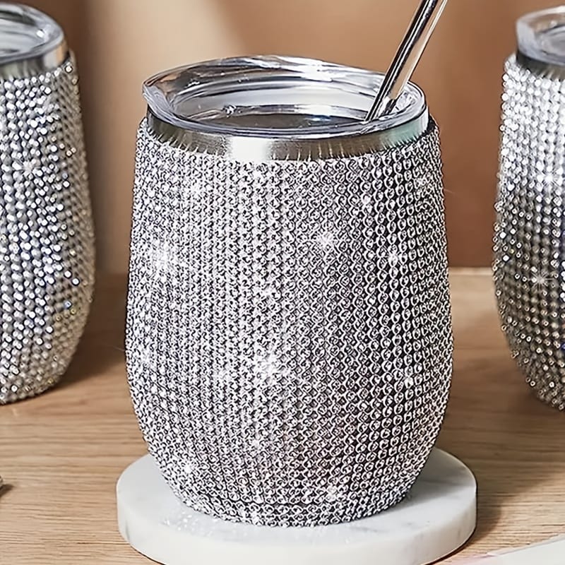 jkthpu-45 Sleek Silver / 300ml UShaped Stainless Steel Egg Shell Cup 12oz Reusable
