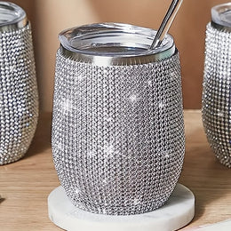 jkthpu-45 Sleek Silver / 300ml UShaped Stainless Steel Egg Shell Cup 12oz Reusable