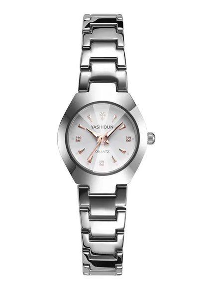 KissICON Sliver female KissIcon UTHAI Mens Watch Casual Steel Band -