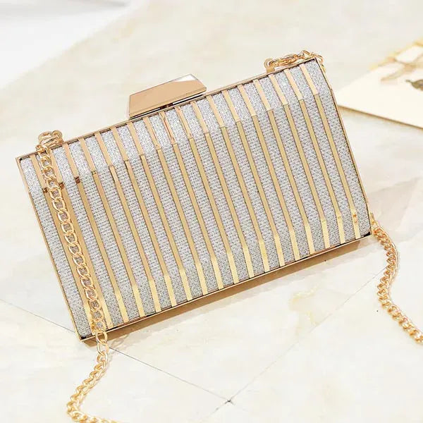Dropshipman Sliver Women's Rhinestone Clutch Bag – Crystal Bling Wedding & Evening Purse