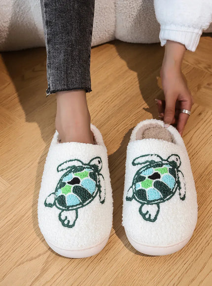 KissICON Smile PoP Cute Women Slippers Indoor Fuzzy Women