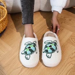 KissICON Smile PoP Cute Women Slippers Indoor Fuzzy Women