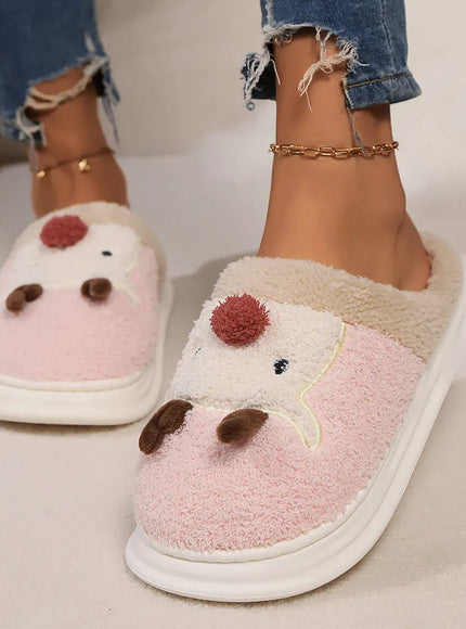 KissICON Smile PoP Cute Women Slippers Indoor Fuzzy Women