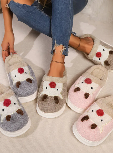 KissICON Smile PoP Cute Women Slippers Indoor Fuzzy Women
