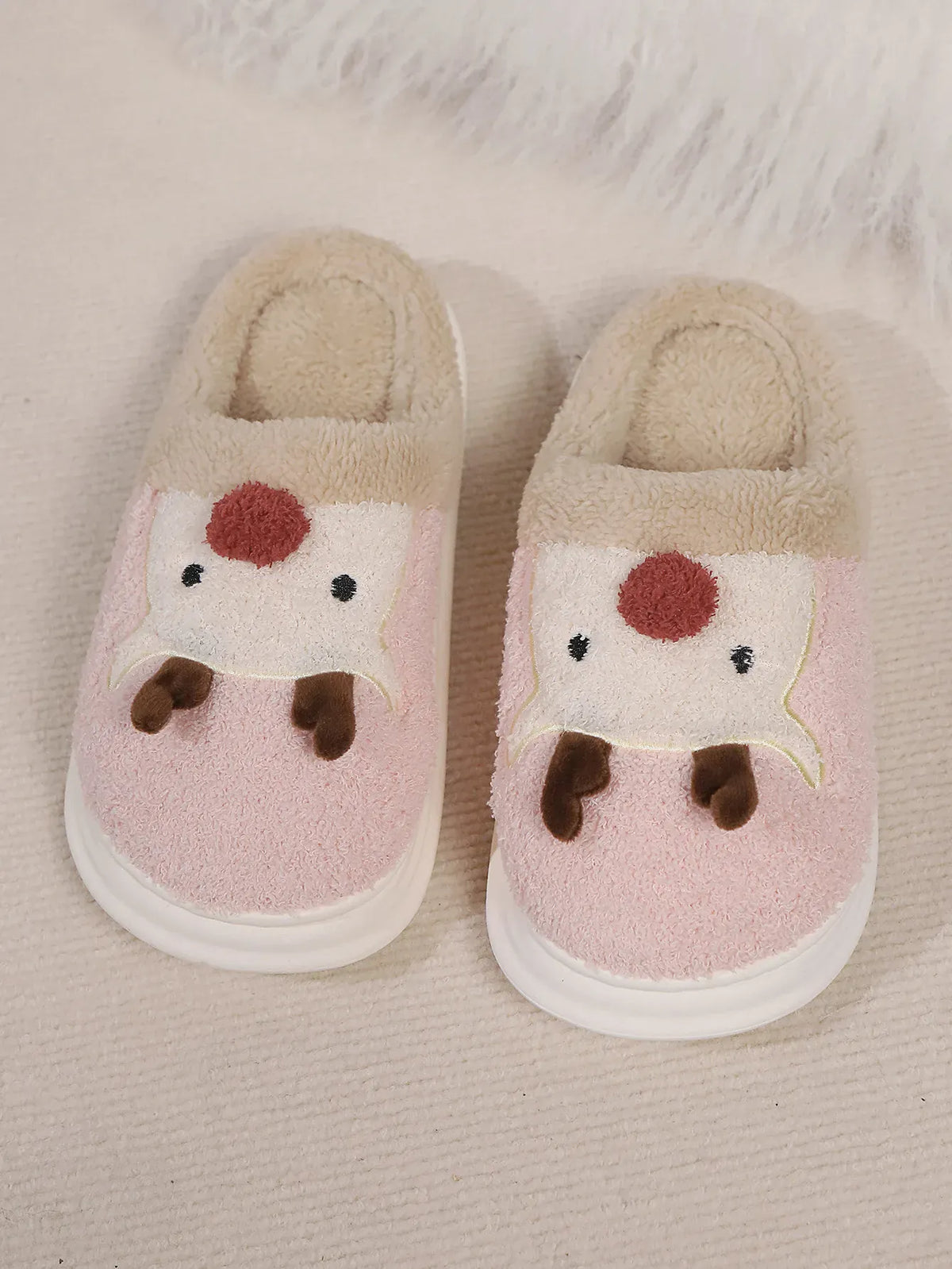 KissICON Smile PoP Cute Women Slippers Indoor Fuzzy Women