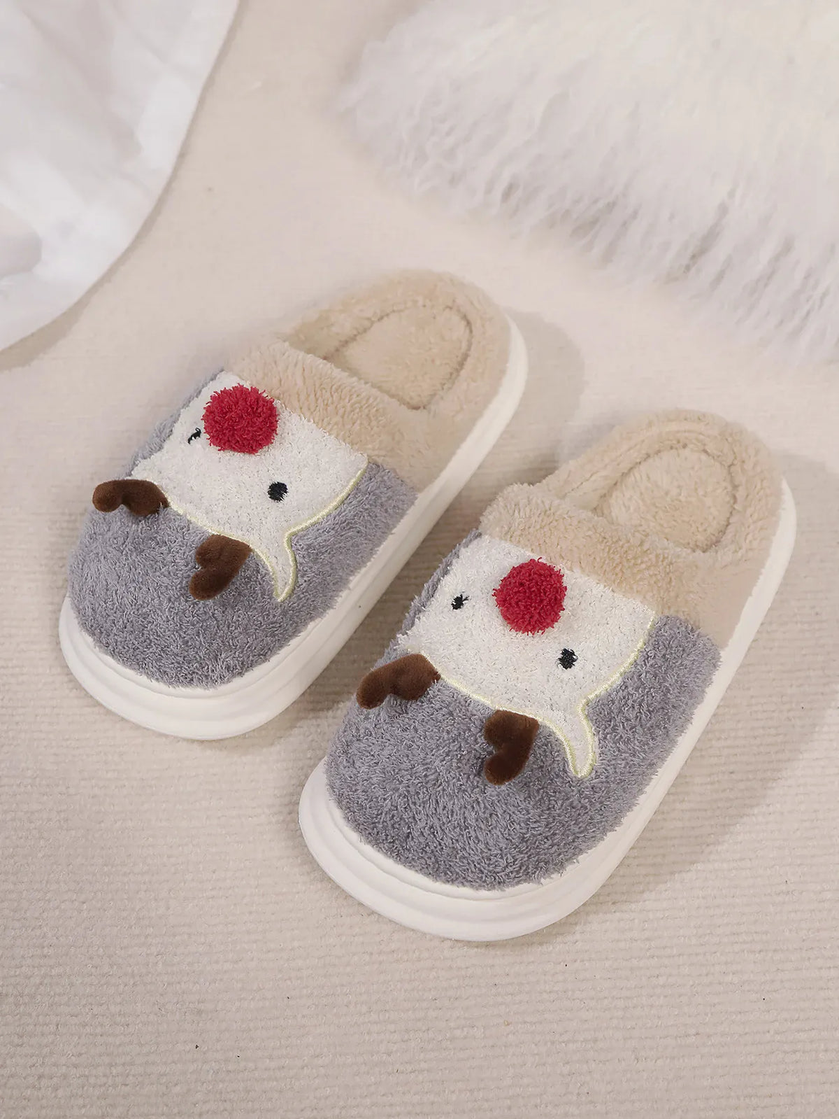 KissICON Smile PoP Cute Women Slippers Indoor Fuzzy Women