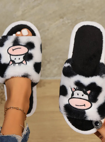 KissICON Smile PoP Cute Women Slippers Indoor Fuzzy Women