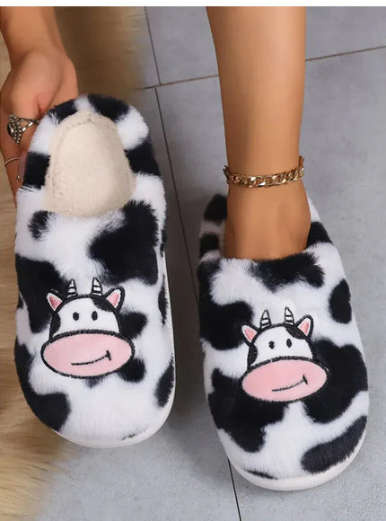 KissICON Smile PoP Cute Women Slippers Indoor Fuzzy Women