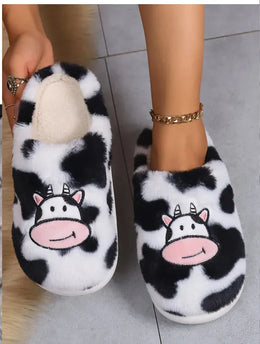 KissICON Smile PoP Cute Women Slippers Indoor Fuzzy Women