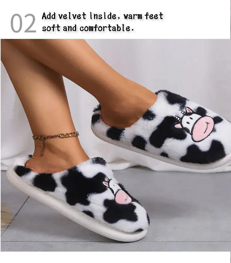 KissICON Smile PoP Cute Women Slippers Indoor Fuzzy Women