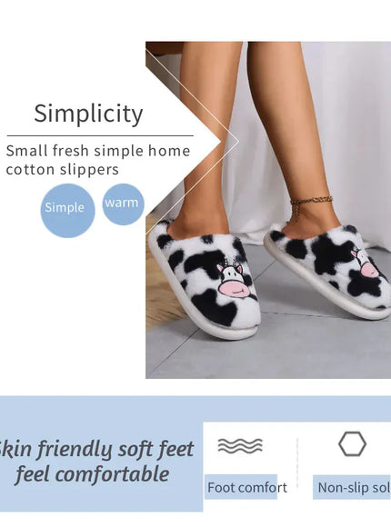KissICON Smile PoP Cute Women Slippers Indoor Fuzzy Women