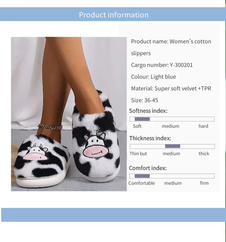KissICON Smile PoP Cute Women Slippers Indoor Fuzzy Women