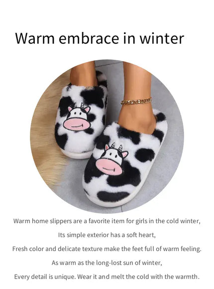 KissICON Smile PoP Cute Women Slippers Indoor Fuzzy Women