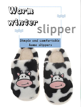 KissICON Smile PoP Cute Women Slippers Indoor Fuzzy Women