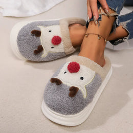 KissICON Smile PoP Cute Women Slippers Indoor Fuzzy Women