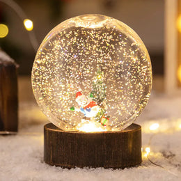 KissICON snowman Christmas Decorations: Illuminated Crystal Balls Night Lights Wind Lights and Creative Christmas Gifts