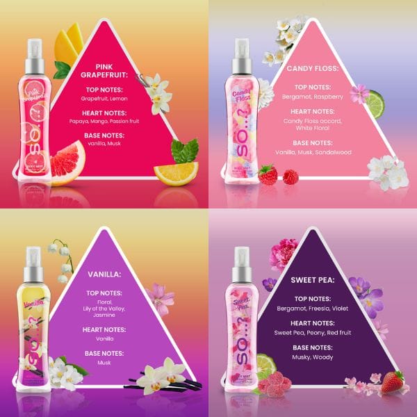 KissICON So 4x100ml Multipack Body Mist Bundle