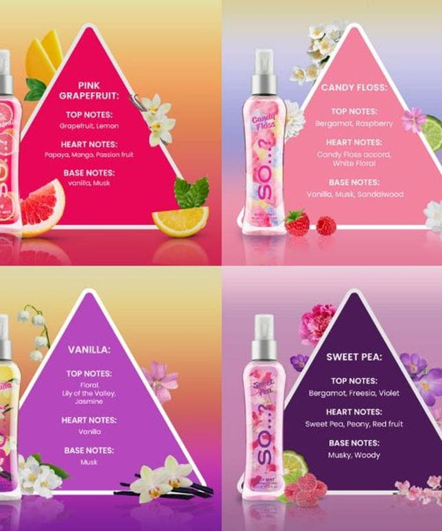 KissICON So 4x100ml Multipack Body Mist Bundle